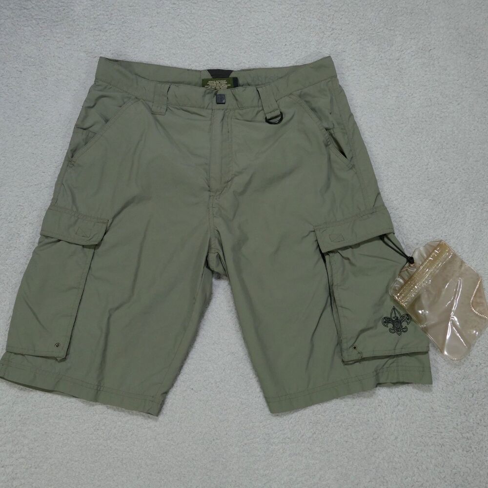 Boy Scouts of America Centennial Uniform Shorts Mens Medium Green Cargo Utility